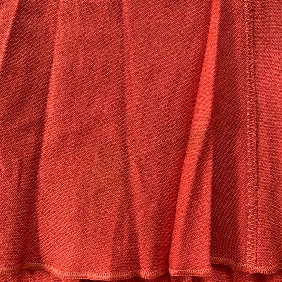 Vintage 90s Bebe women's salmon pink linen blend trumpet knee length skirt US 0 - Picture 10 of 10